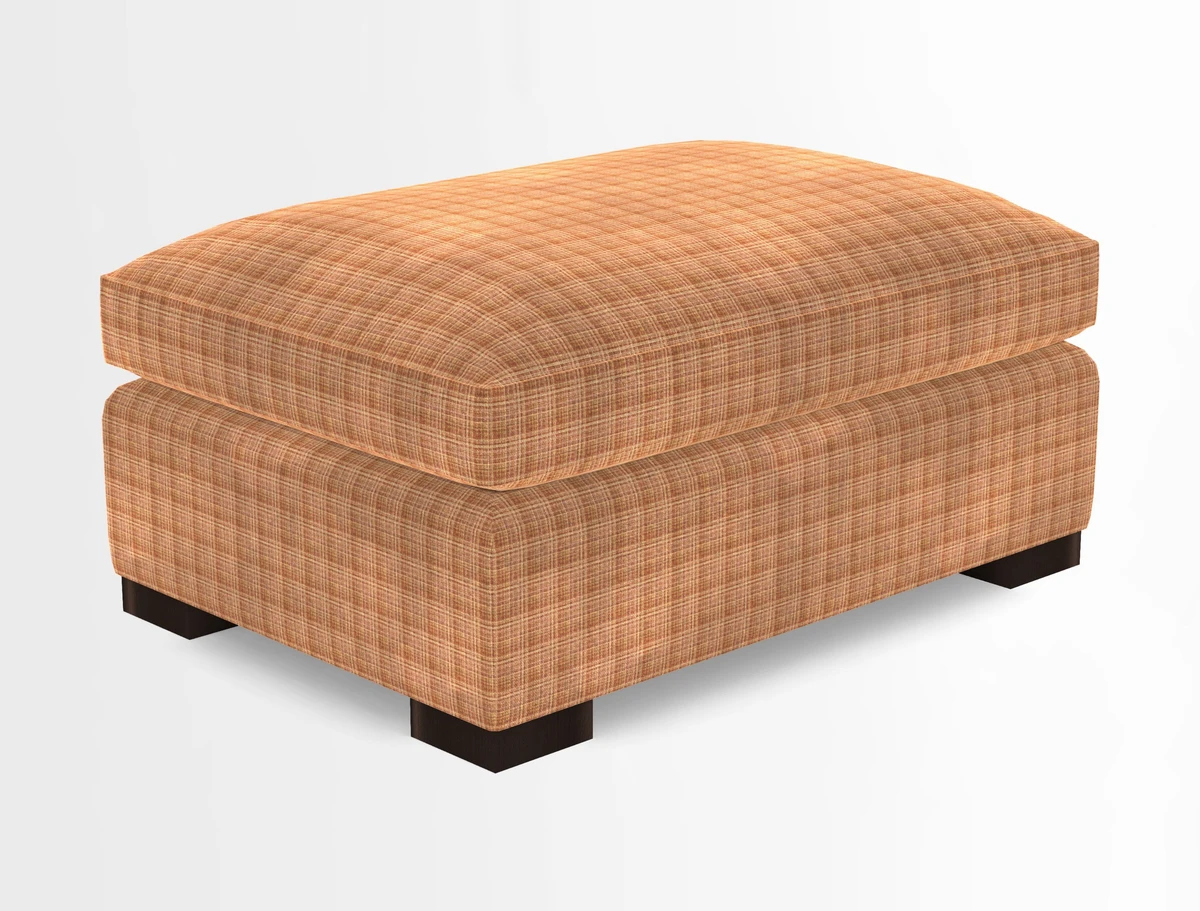 Wadenhoe Storage Footstool in Two Tone Plain Biscuit
