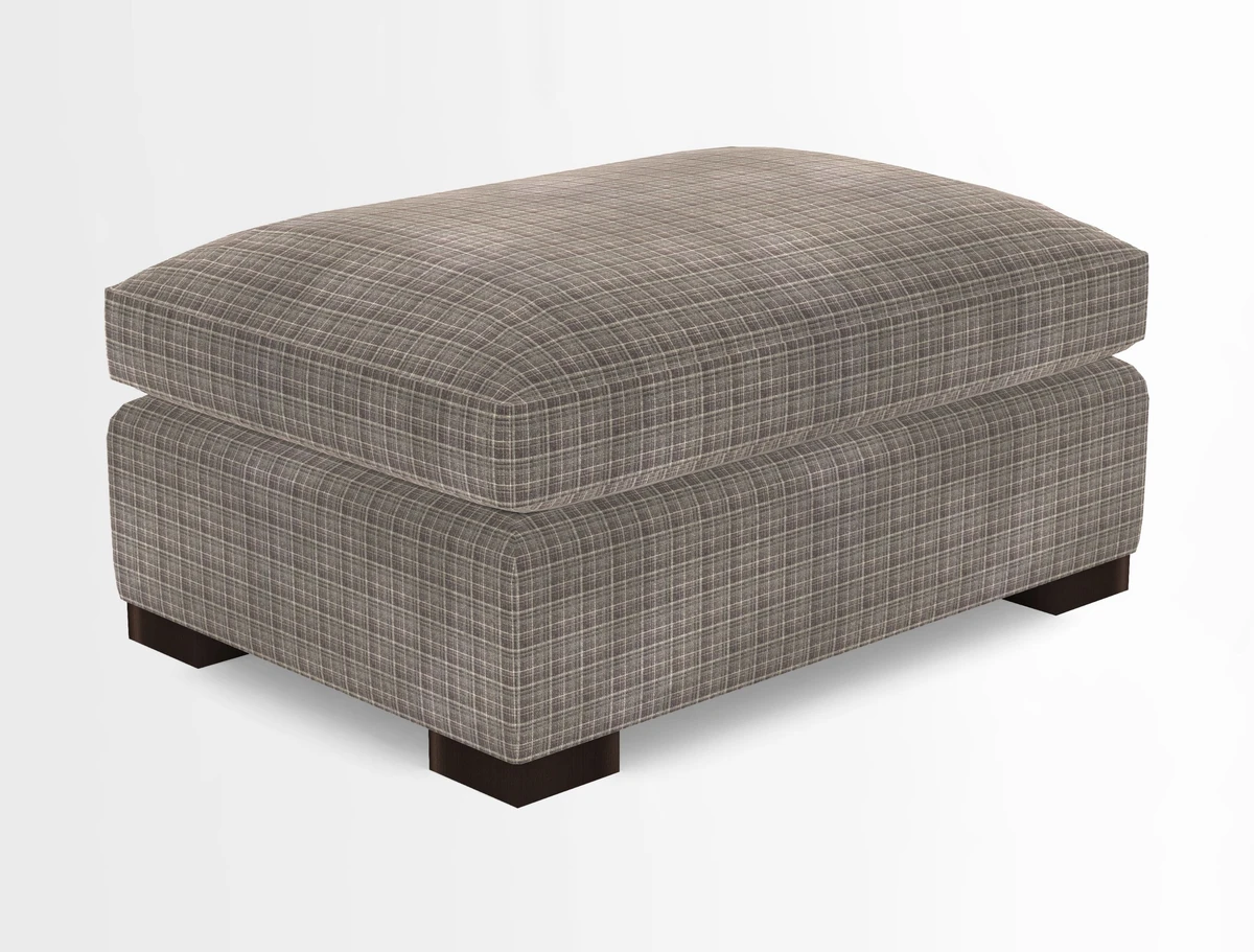 Wadenhoe Storage Footstool in Two Tone Plain Biscuit