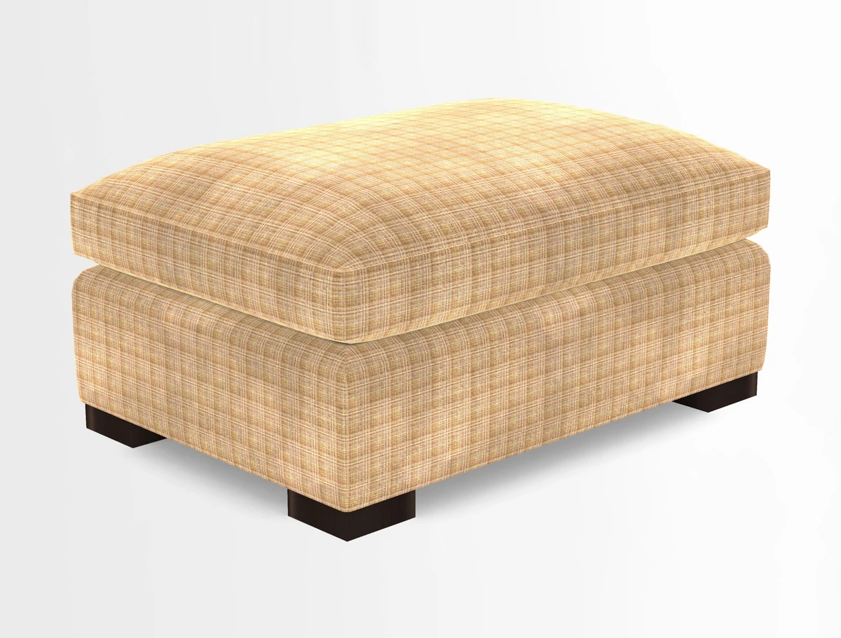 Wadenhoe Storage Footstool in Two Tone Plain Biscuit