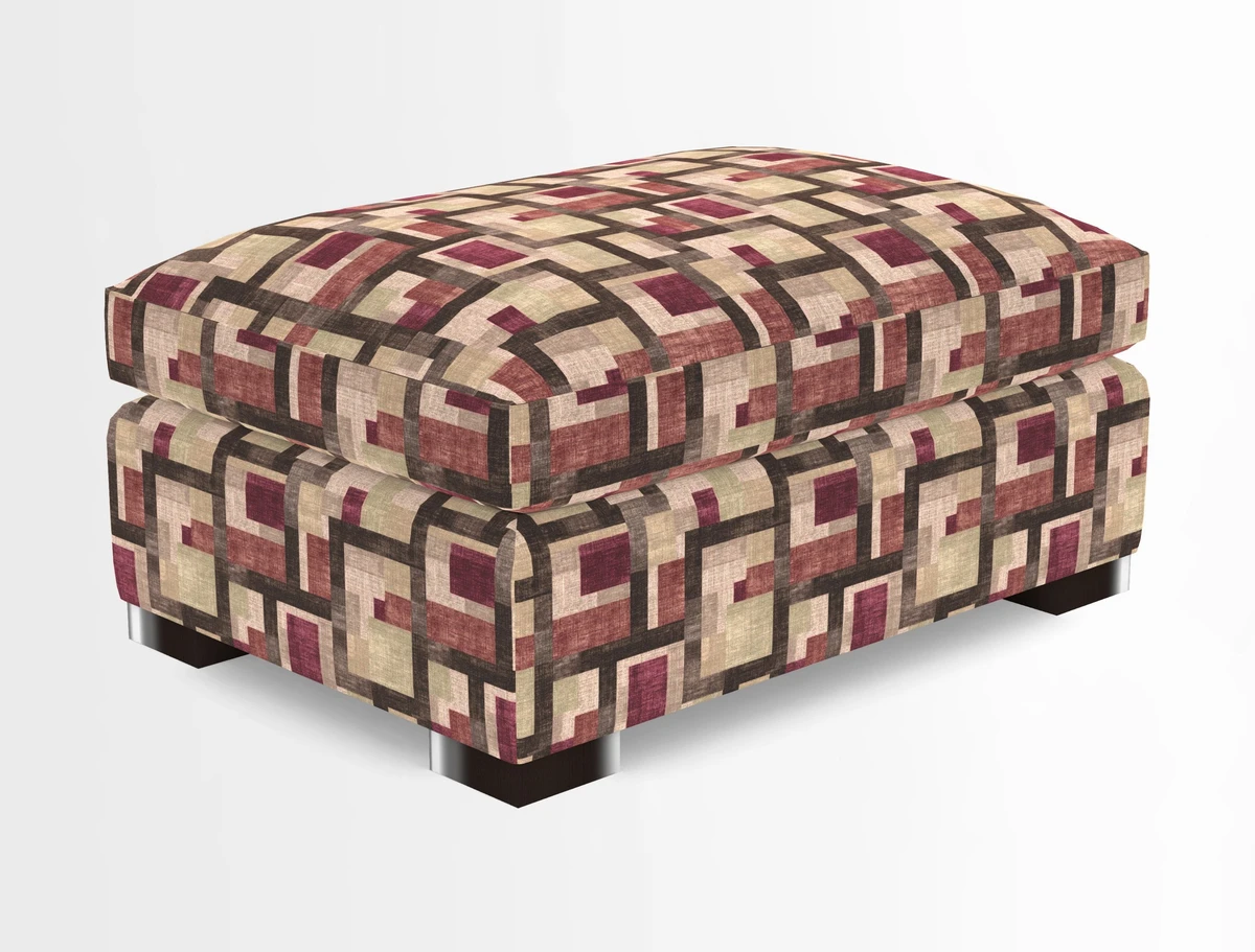 Wadenhoe Storage Footstool in Two Tone Plain Biscuit