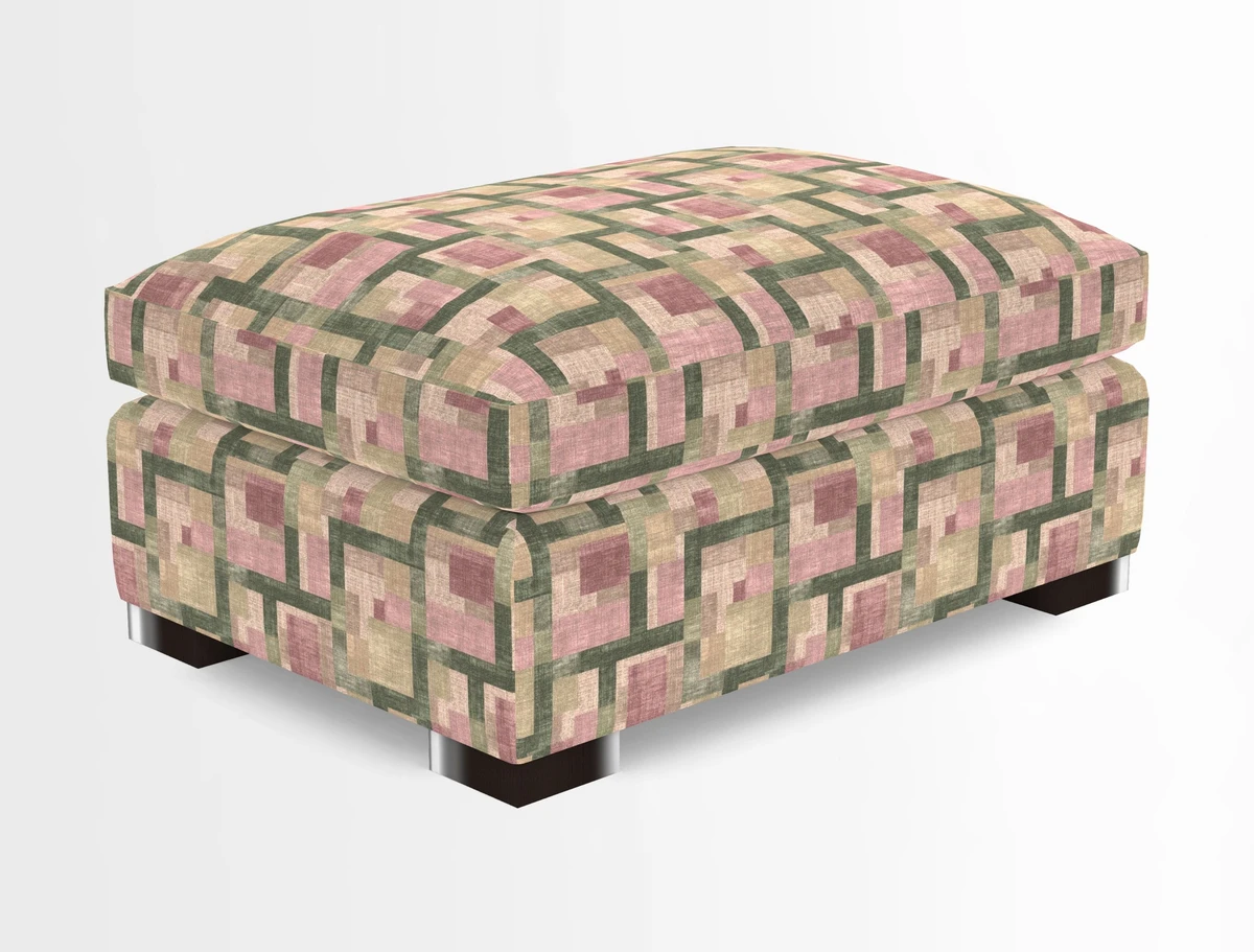 Wadenhoe Storage Footstool in Two Tone Plain Biscuit