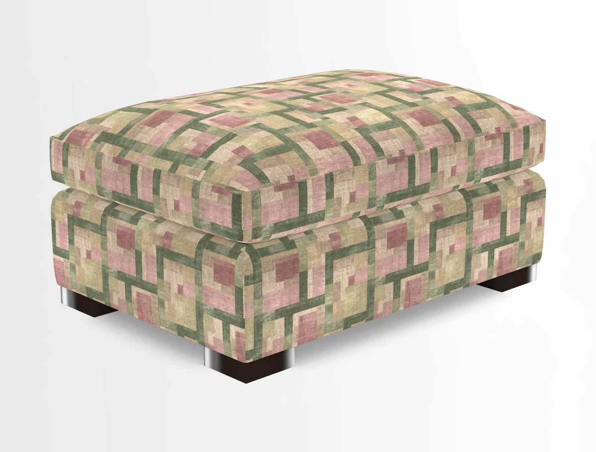 Wadenhoe Storage Footstool in Two Tone Plain Biscuit