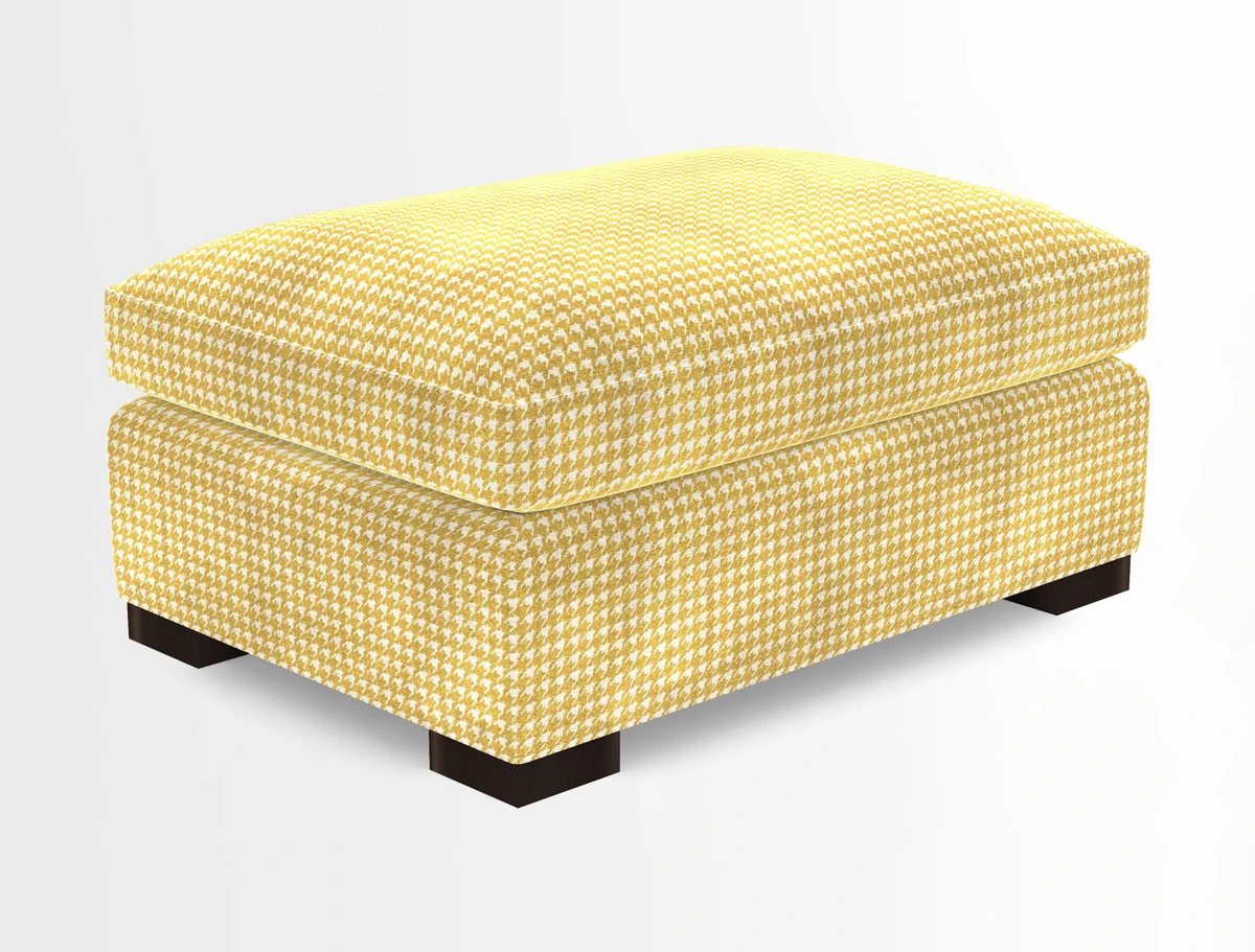 Wadenhoe Storage Footstool in Two Tone Plain Biscuit