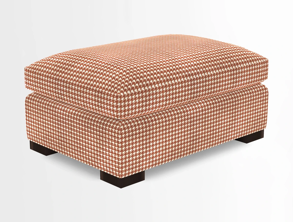 Wadenhoe Storage Footstool in Two Tone Plain Biscuit
