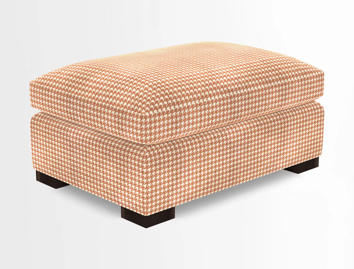 Wadenhoe Storage Footstool in Two Tone Plain Biscuit