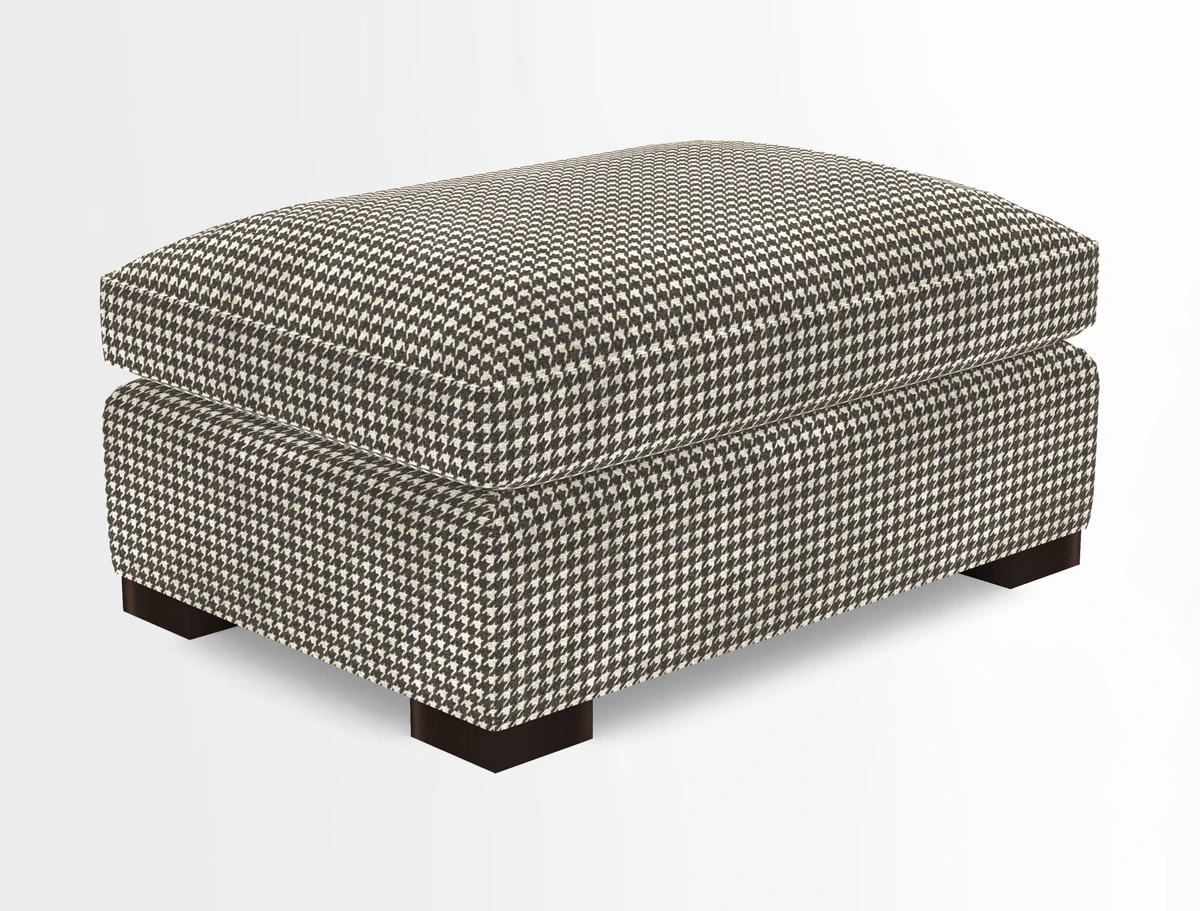 Wadenhoe Storage Footstool in Two Tone Plain Biscuit