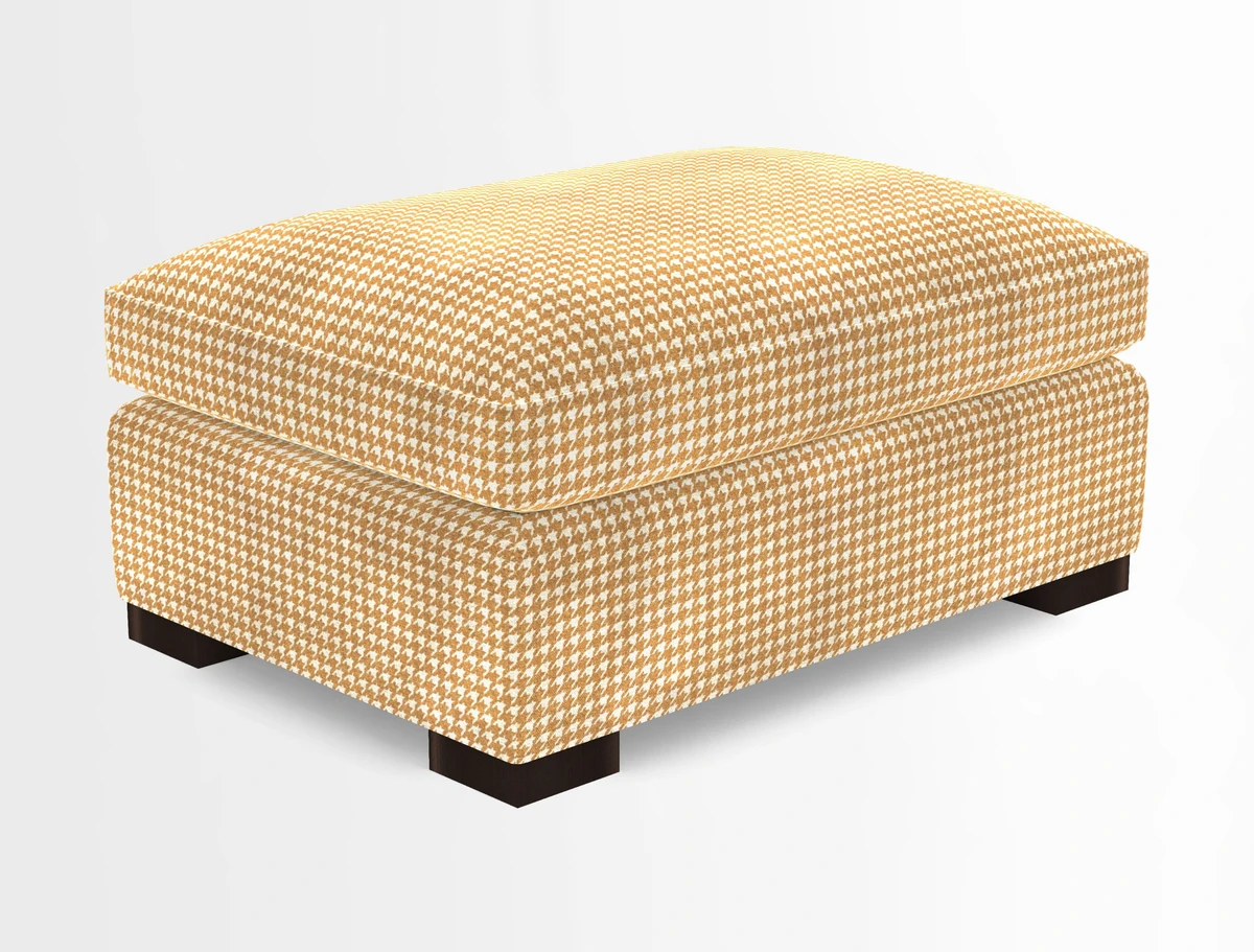 Wadenhoe Storage Footstool in Two Tone Plain Biscuit