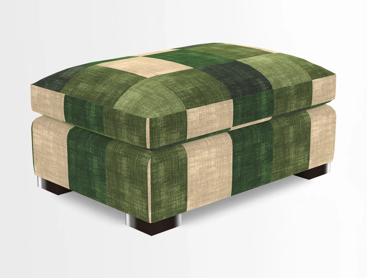 Wadenhoe Storage Footstool in Two Tone Plain Biscuit