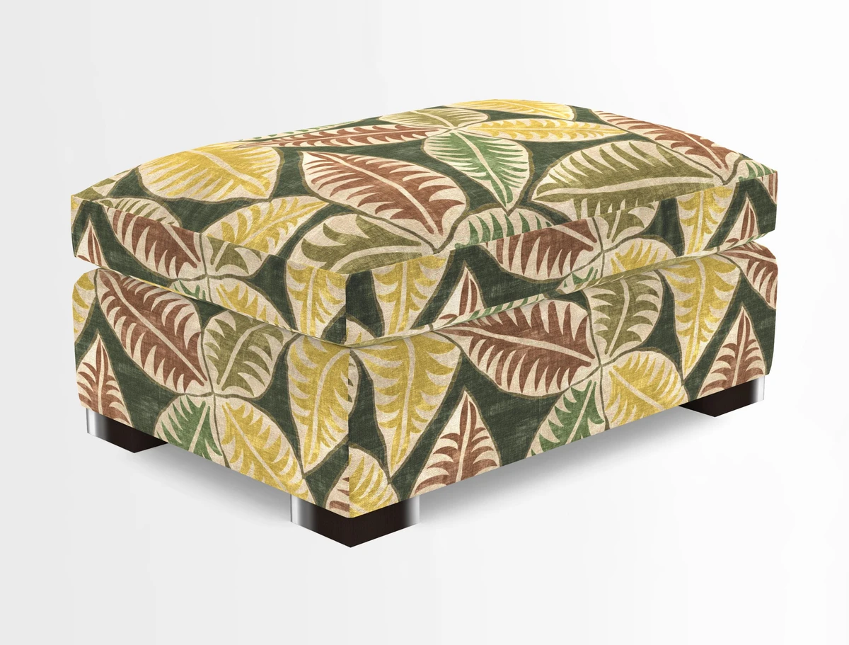 Wadenhoe Storage Footstool in Two Tone Plain Biscuit