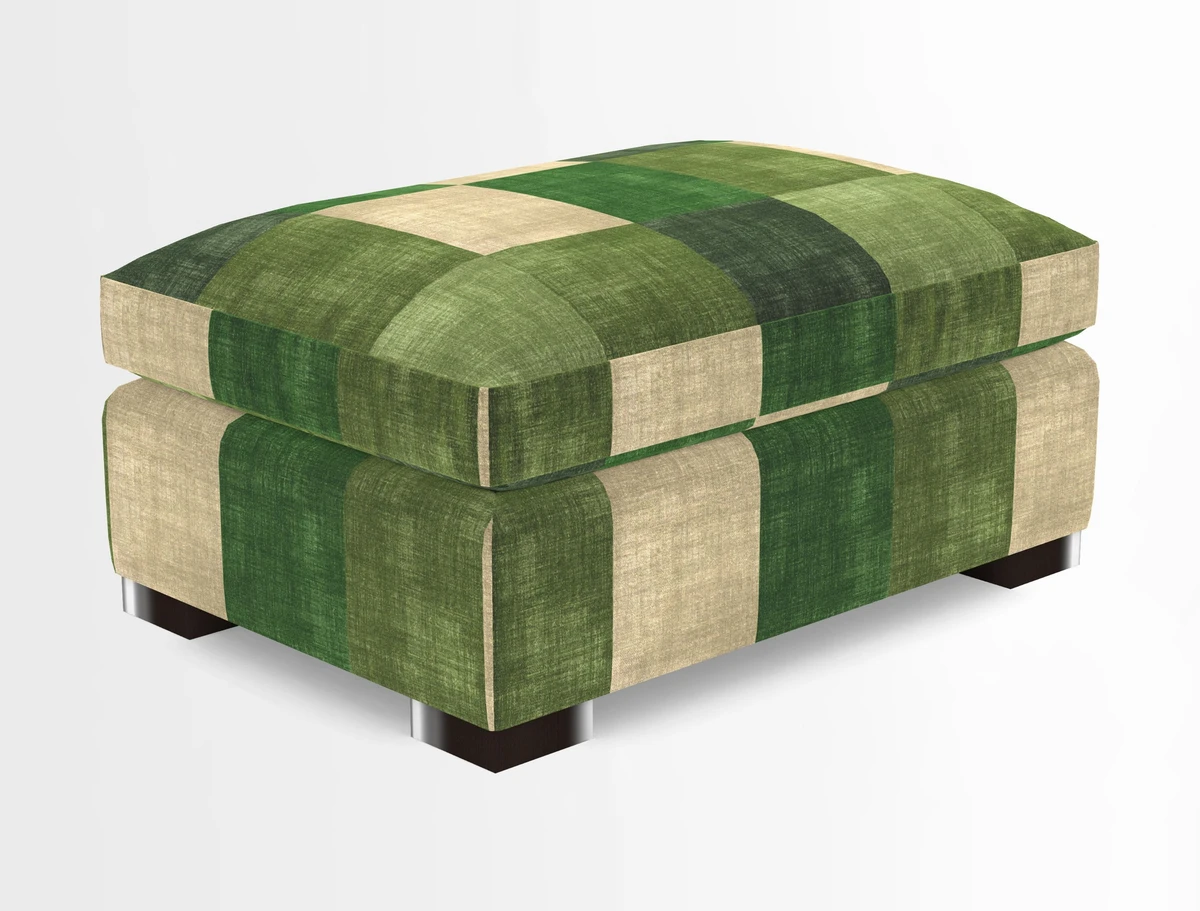 Wadenhoe Storage Footstool in Two Tone Plain Biscuit