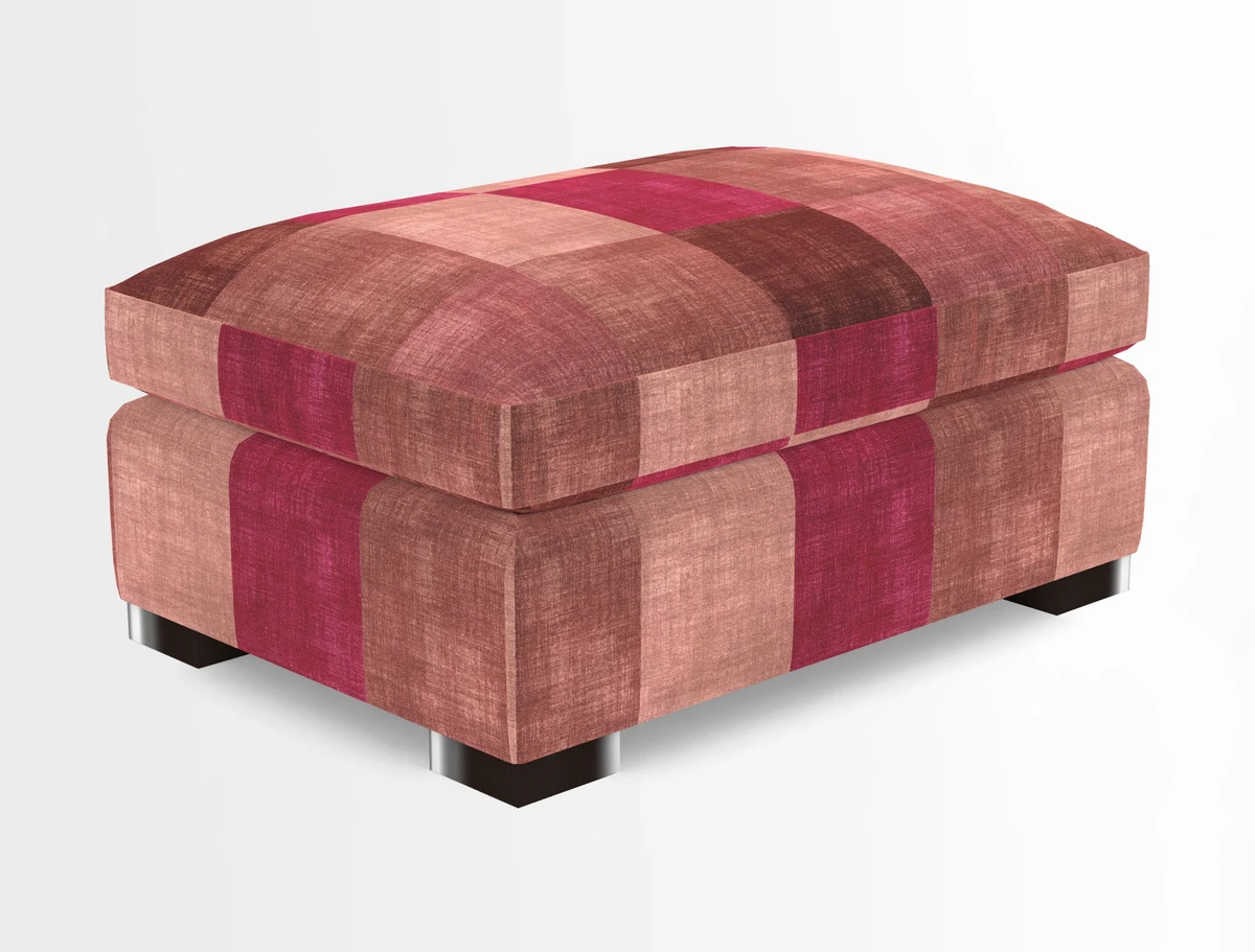Wadenhoe Storage Footstool in Two Tone Plain Biscuit