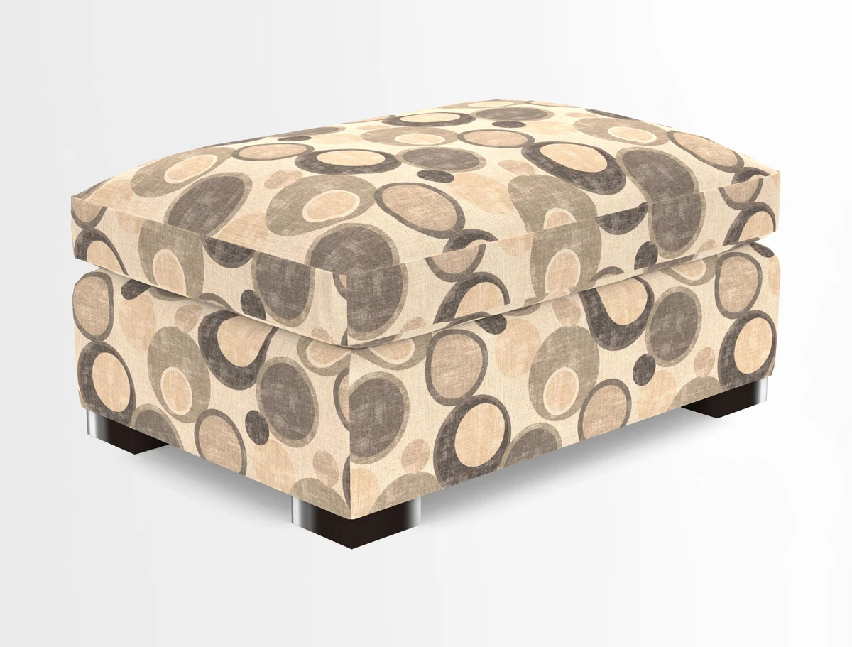 Wadenhoe Storage Footstool in Two Tone Plain Biscuit