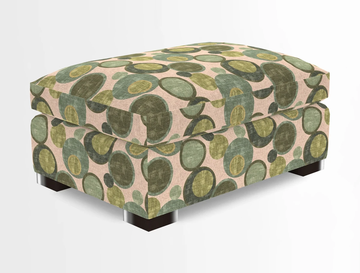 Wadenhoe Storage Footstool in Two Tone Plain Biscuit