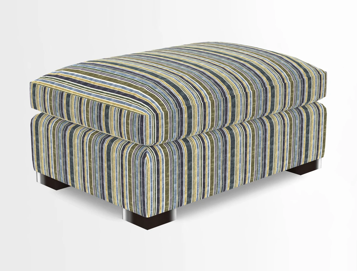 Wadenhoe Storage Footstool in Two Tone Plain Biscuit
