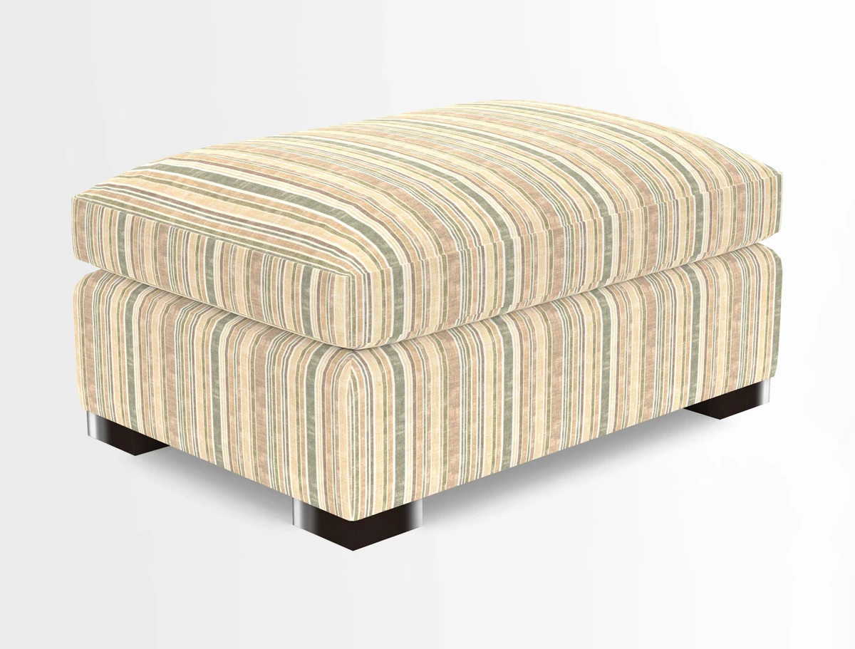 Wadenhoe Storage Footstool in Two Tone Plain Biscuit