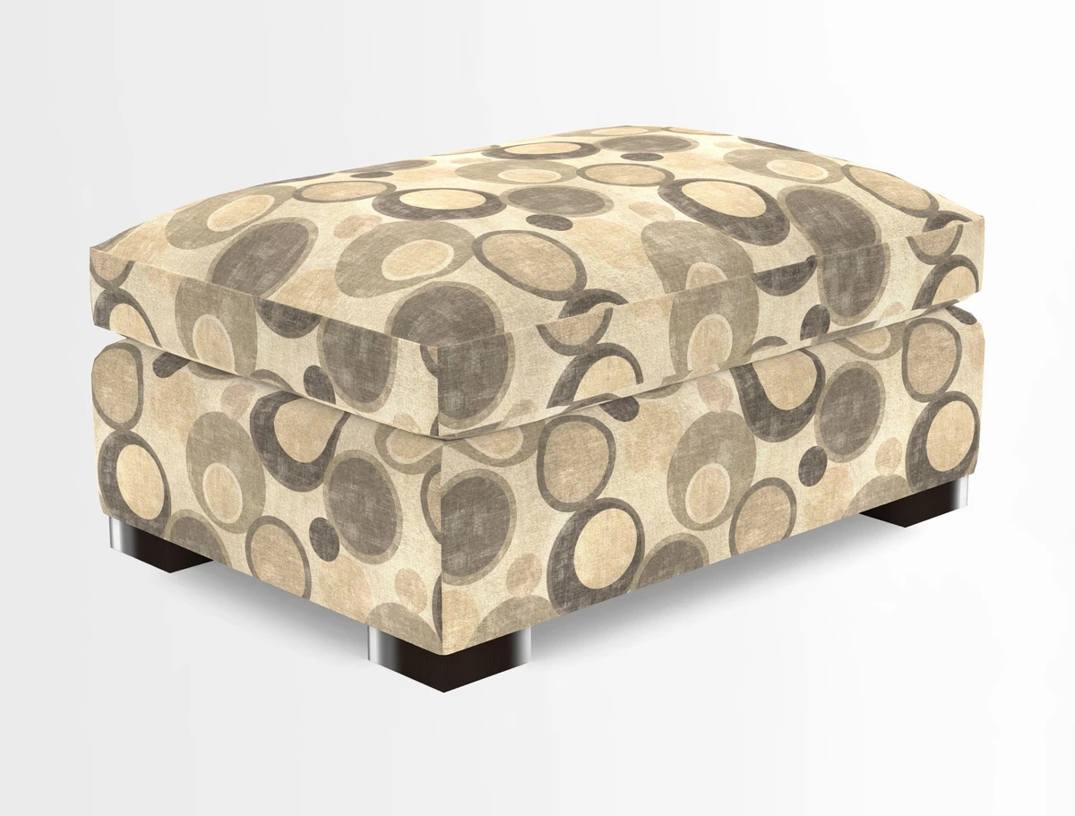 Wadenhoe Storage Footstool in Two Tone Plain Biscuit