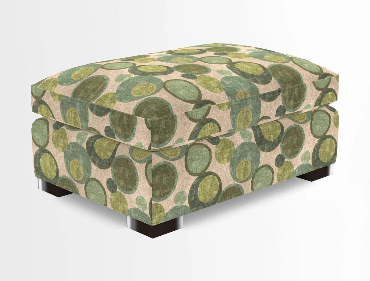 Wadenhoe Storage Footstool in Two Tone Plain Biscuit