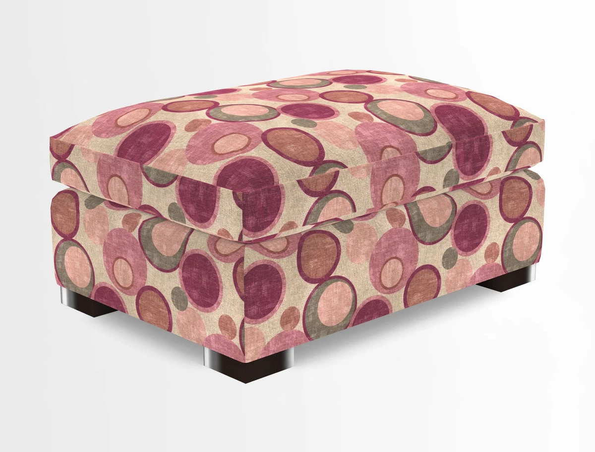 Wadenhoe Storage Footstool in Two Tone Plain Biscuit