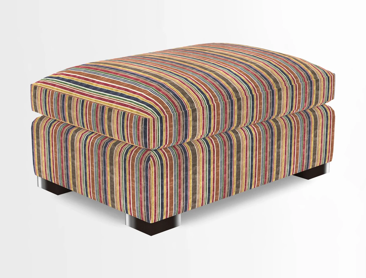 Wadenhoe Storage Footstool in Two Tone Plain Biscuit