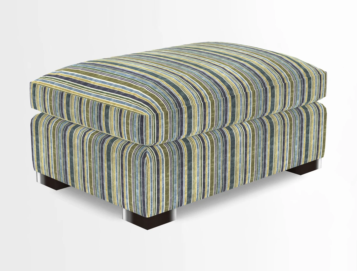 Wadenhoe Storage Footstool in Two Tone Plain Biscuit