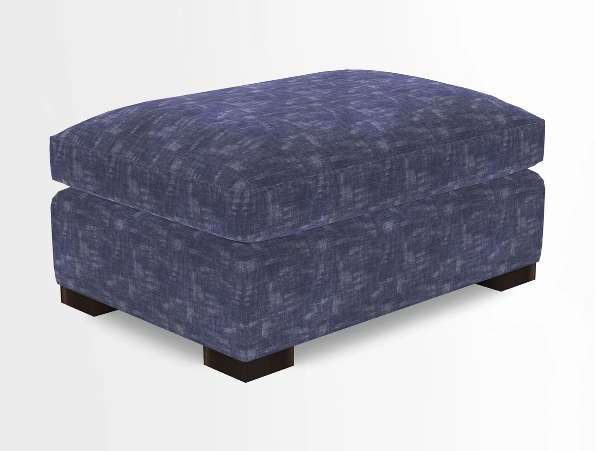 Wadenhoe Storage Footstool in Two Tone Plain Biscuit