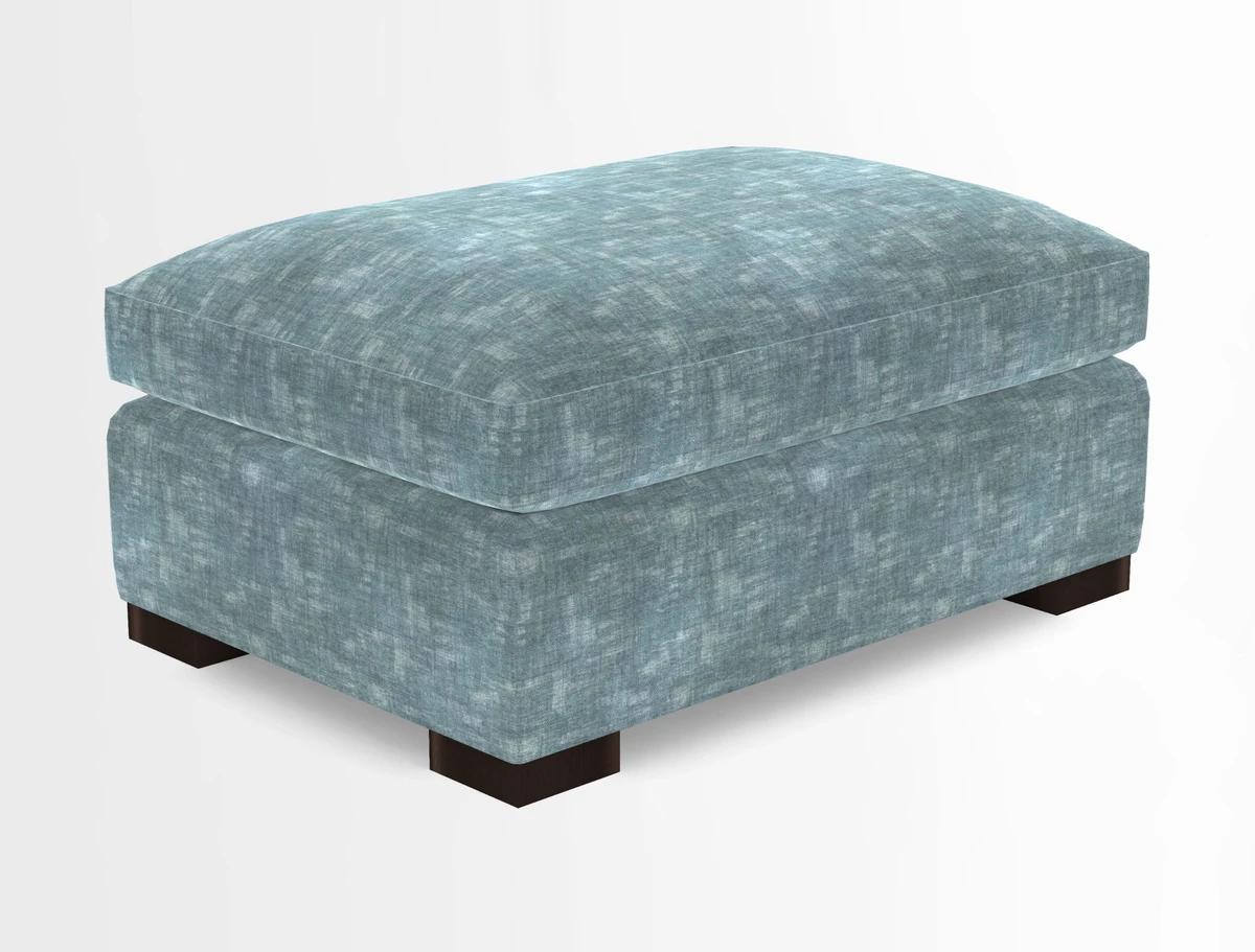 Wadenhoe Storage Footstool in Two Tone Plain Biscuit