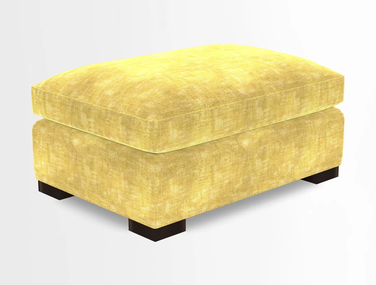 Wadenhoe Storage Footstool in Two Tone Plain Biscuit