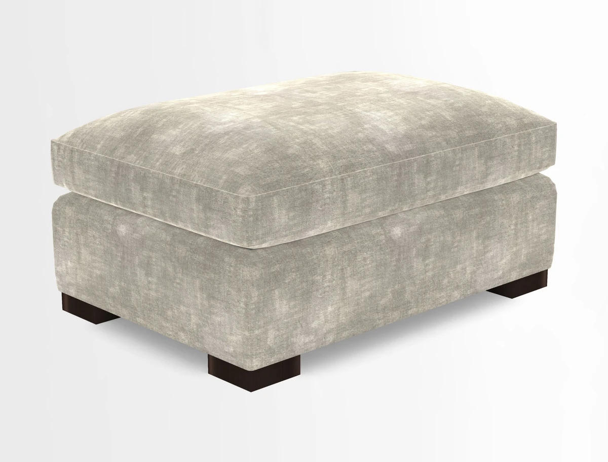 Wadenhoe Storage Footstool in Two Tone Plain Biscuit