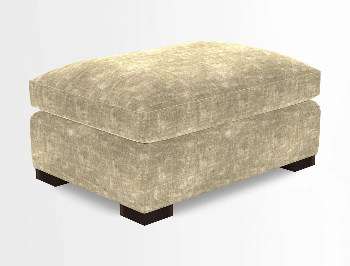 Wadenhoe Storage Footstool in Two Tone Plain Biscuit
