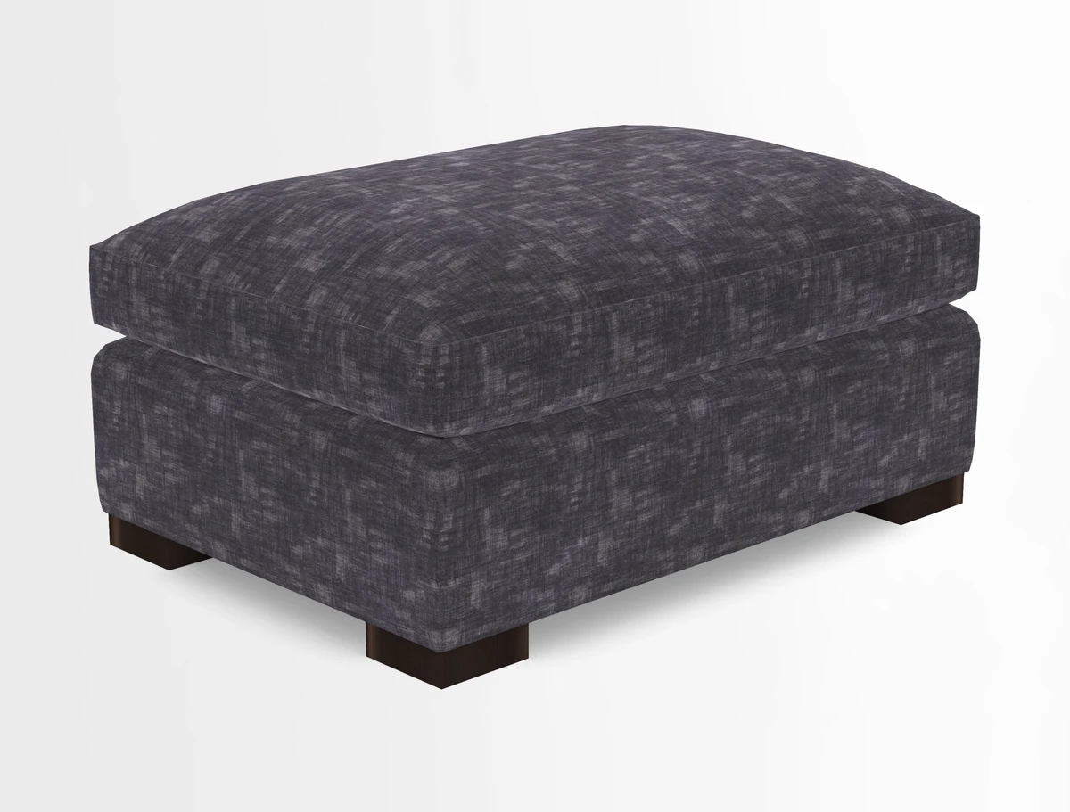 Wadenhoe Storage Footstool in Two Tone Plain Biscuit
