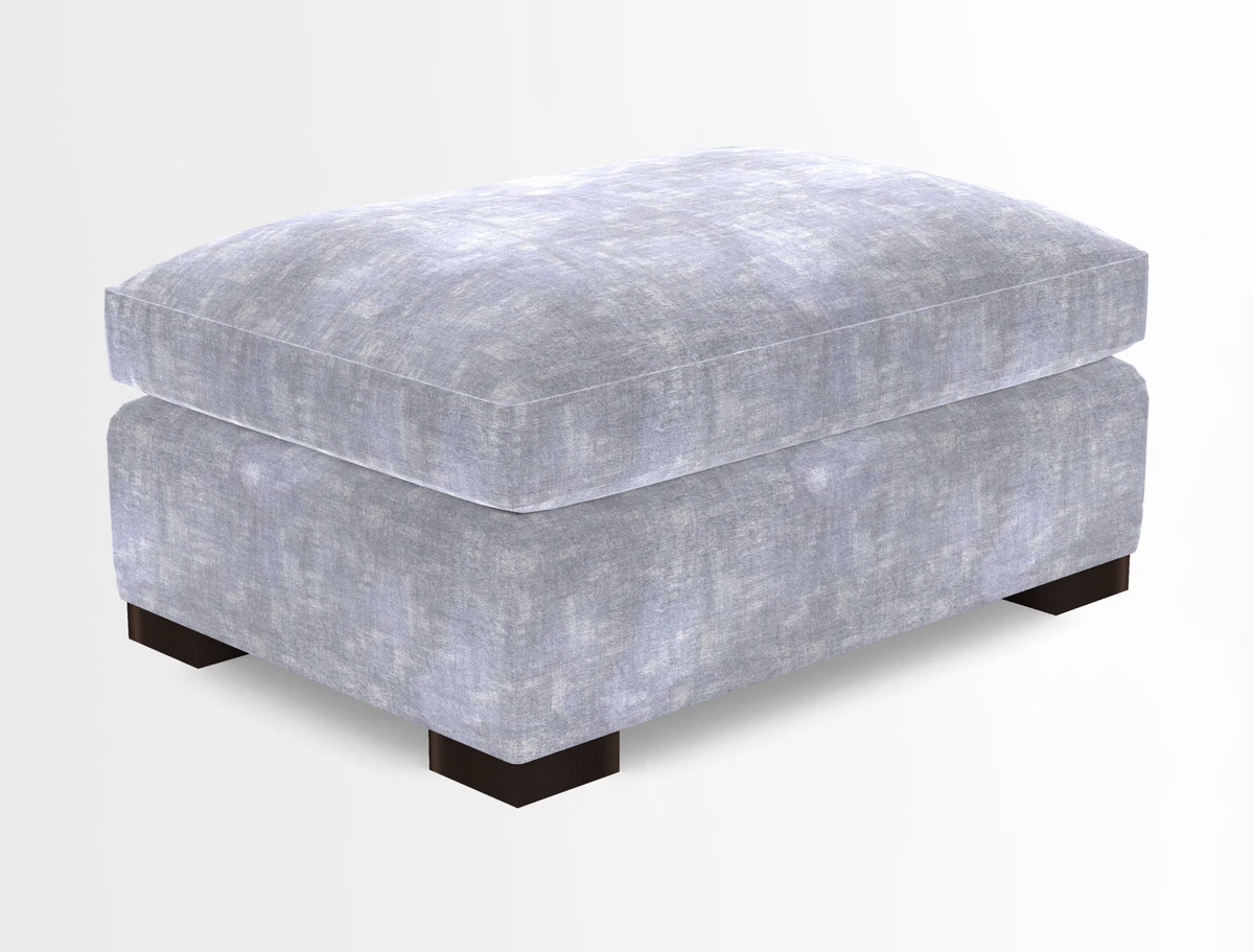 Wadenhoe Storage Footstool in Two Tone Plain Biscuit