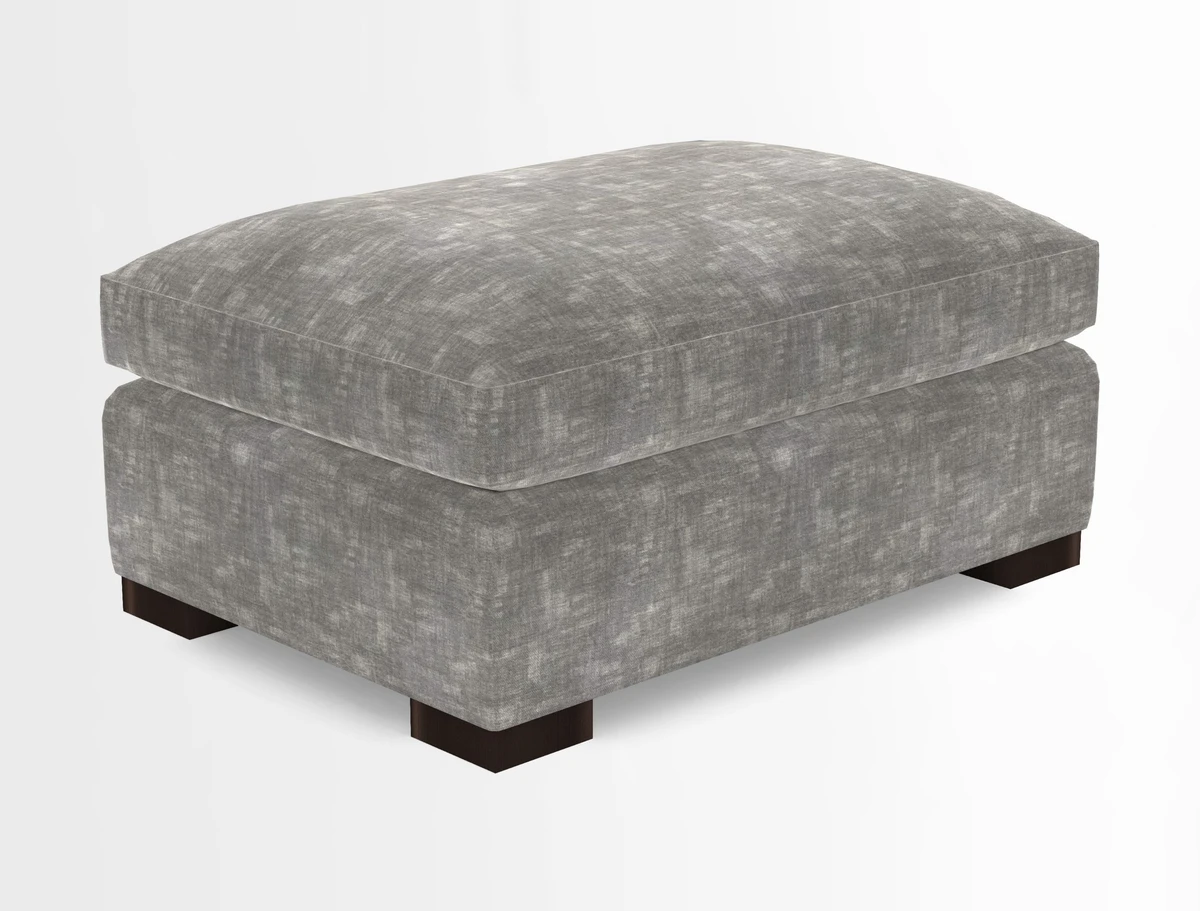Wadenhoe Storage Footstool in Two Tone Plain Biscuit