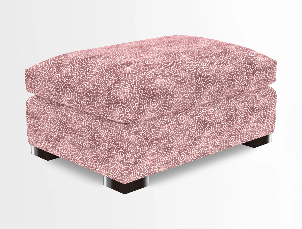Wadenhoe Storage Footstool in Two Tone Plain Biscuit