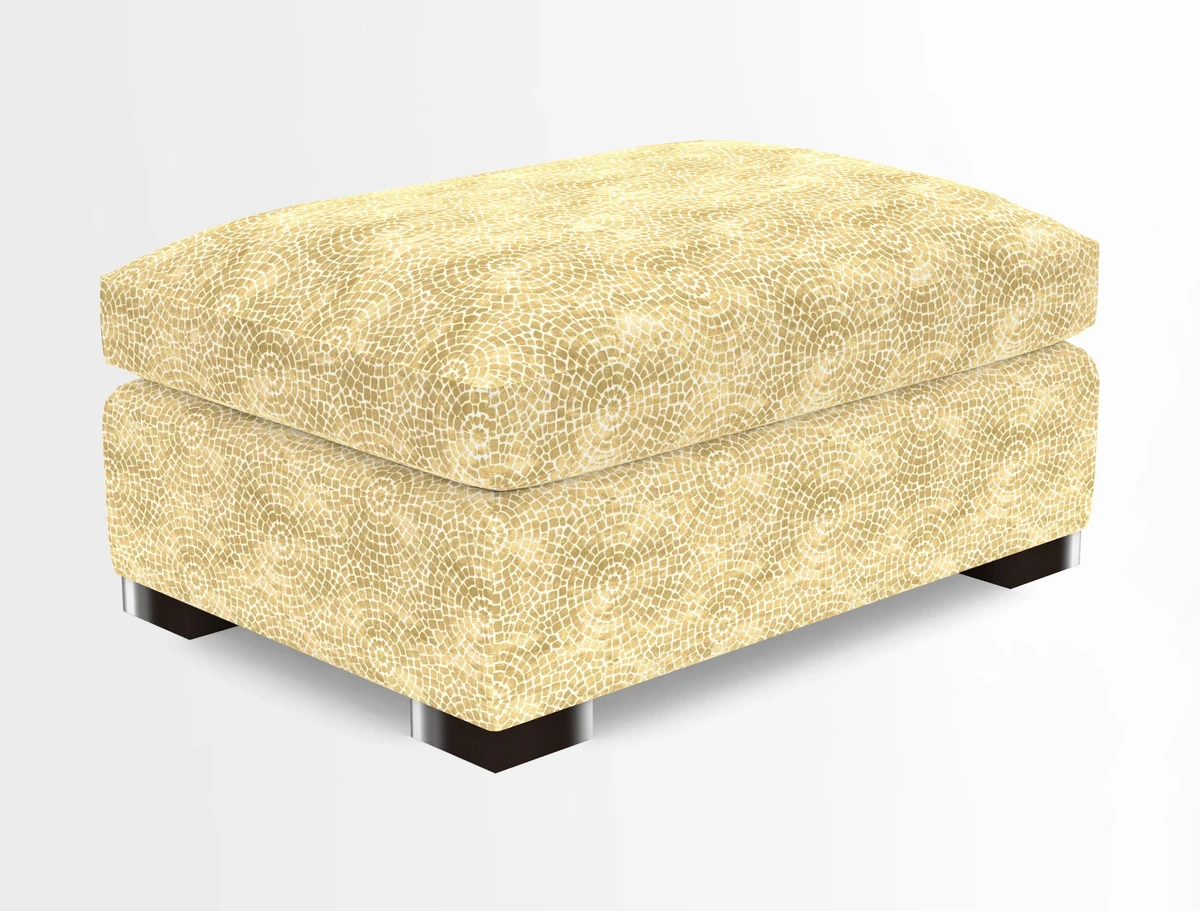 Wadenhoe Storage Footstool in Two Tone Plain Biscuit