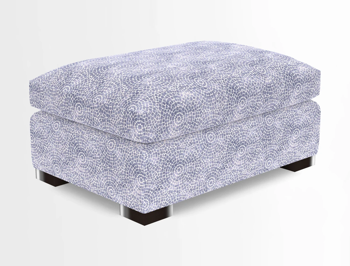 Wadenhoe Storage Footstool in Two Tone Plain Biscuit