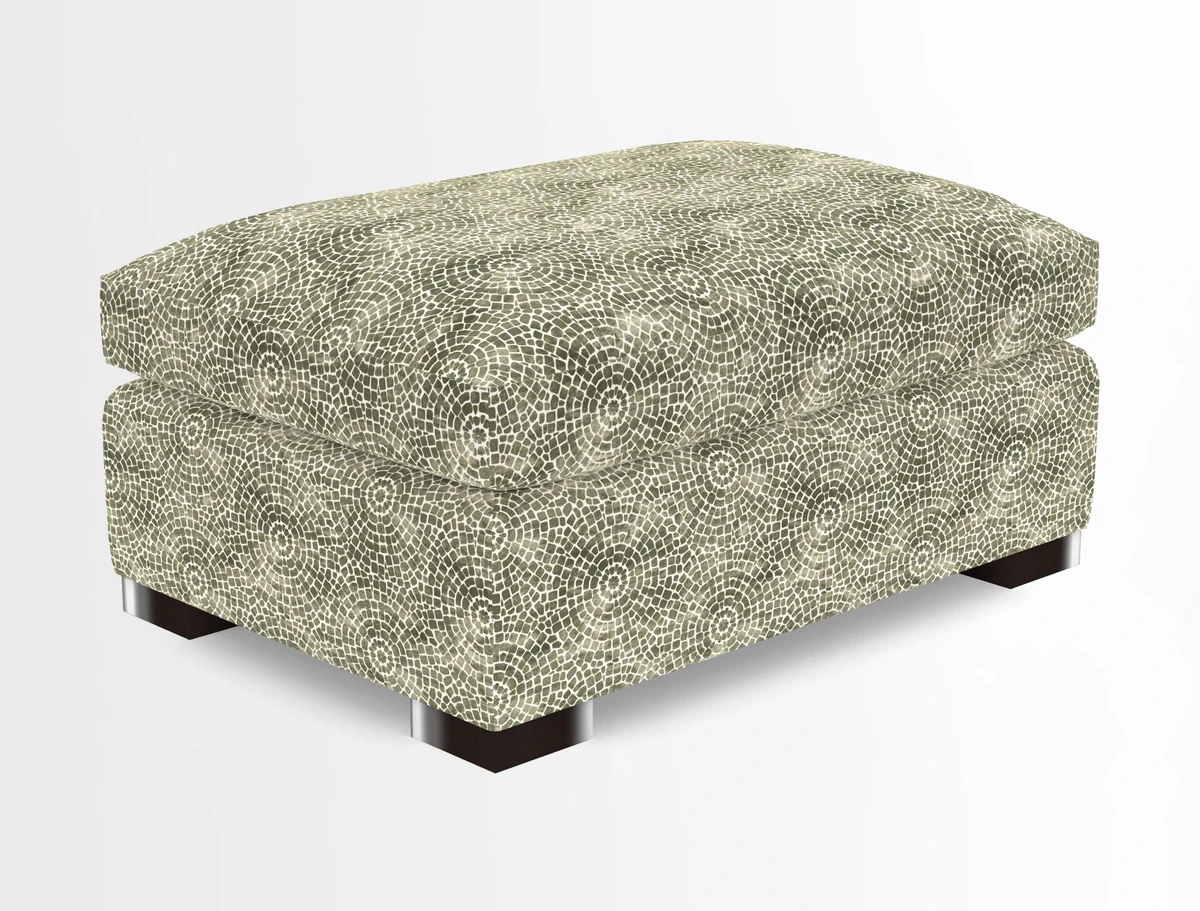 Wadenhoe Storage Footstool in Two Tone Plain Biscuit