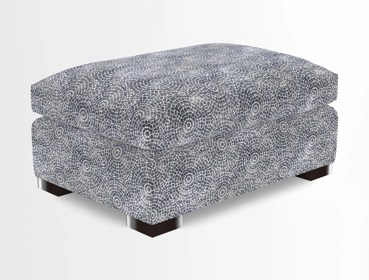Wadenhoe Storage Footstool in Two Tone Plain Biscuit