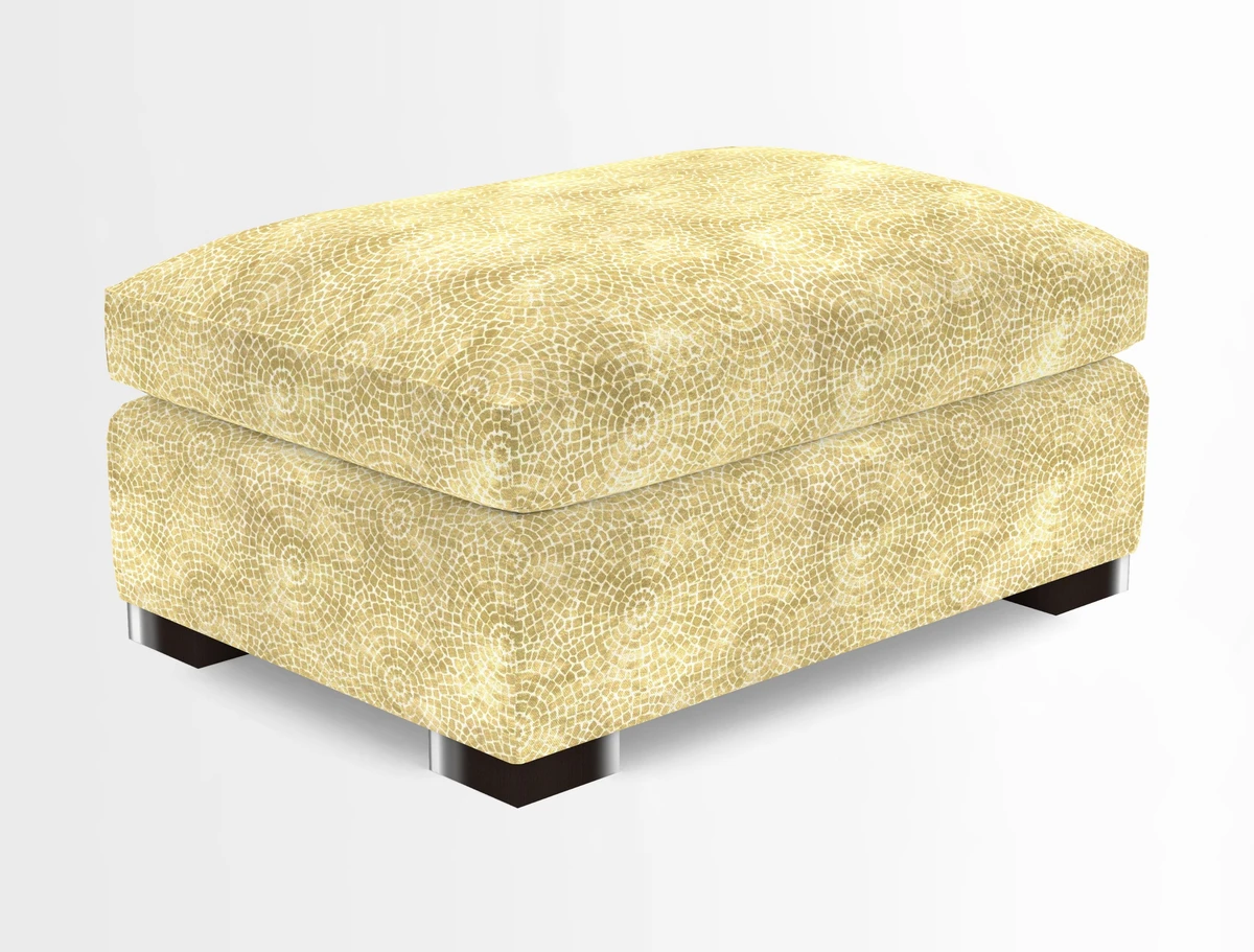 Wadenhoe Storage Footstool in Two Tone Plain Biscuit