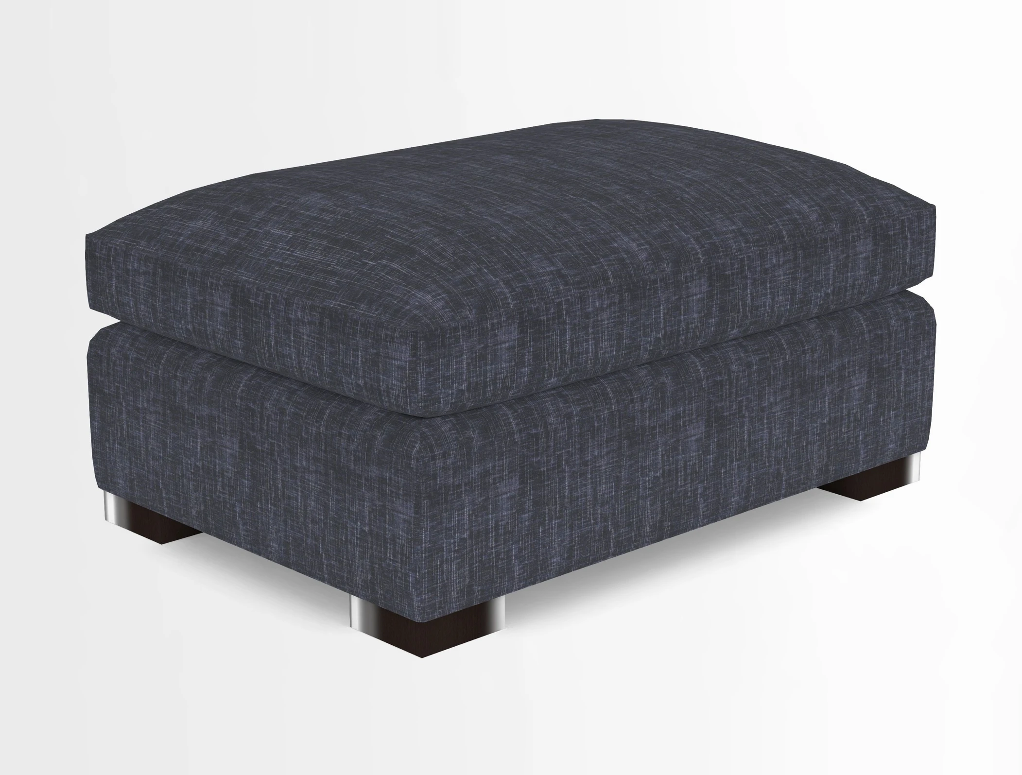 Wadenhoe Storage Footstool in Two Tone Plain Biscuit