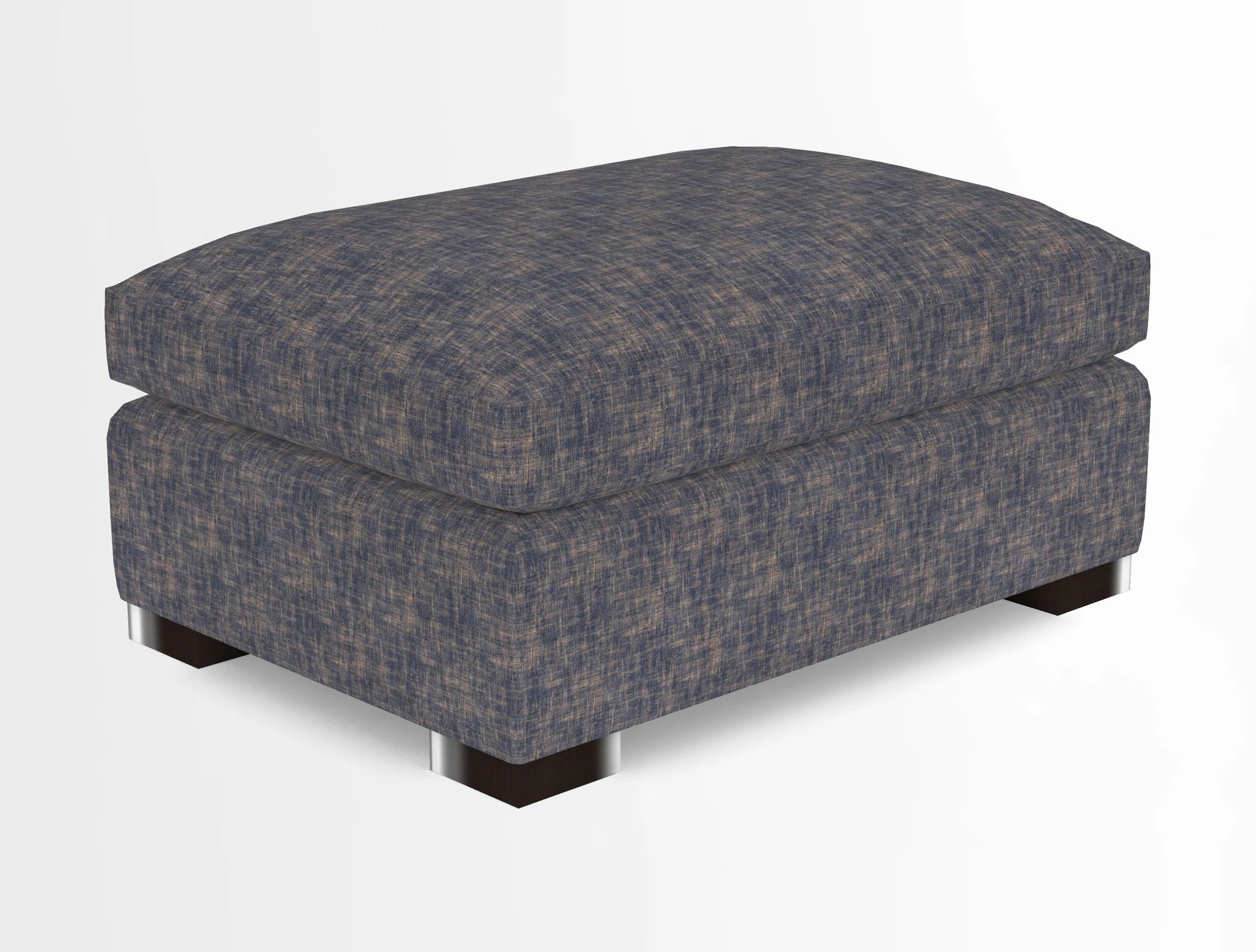 Wadenhoe Storage Footstool in Two Tone Plain Biscuit