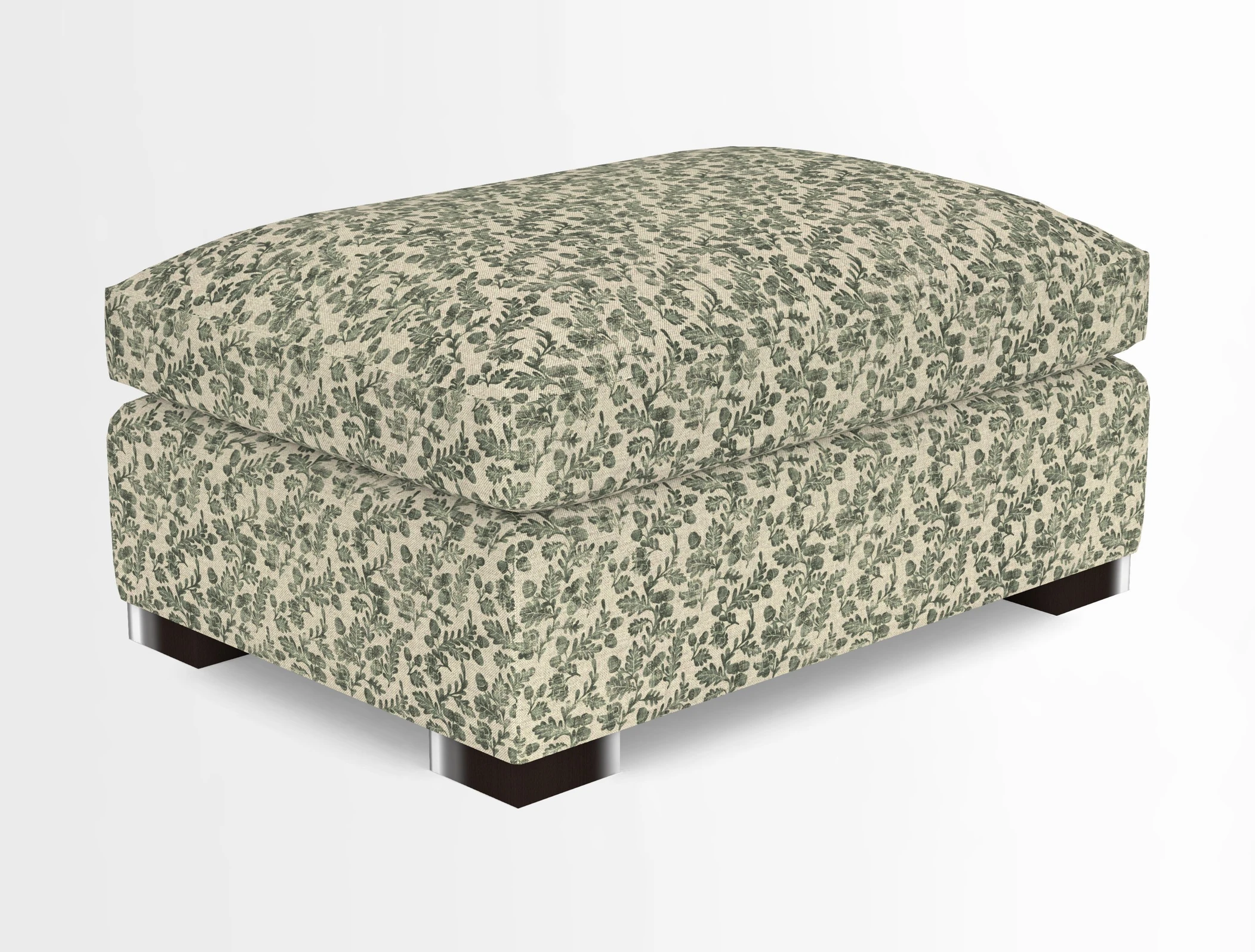 Wadenhoe Storage Footstool in Two Tone Plain Biscuit