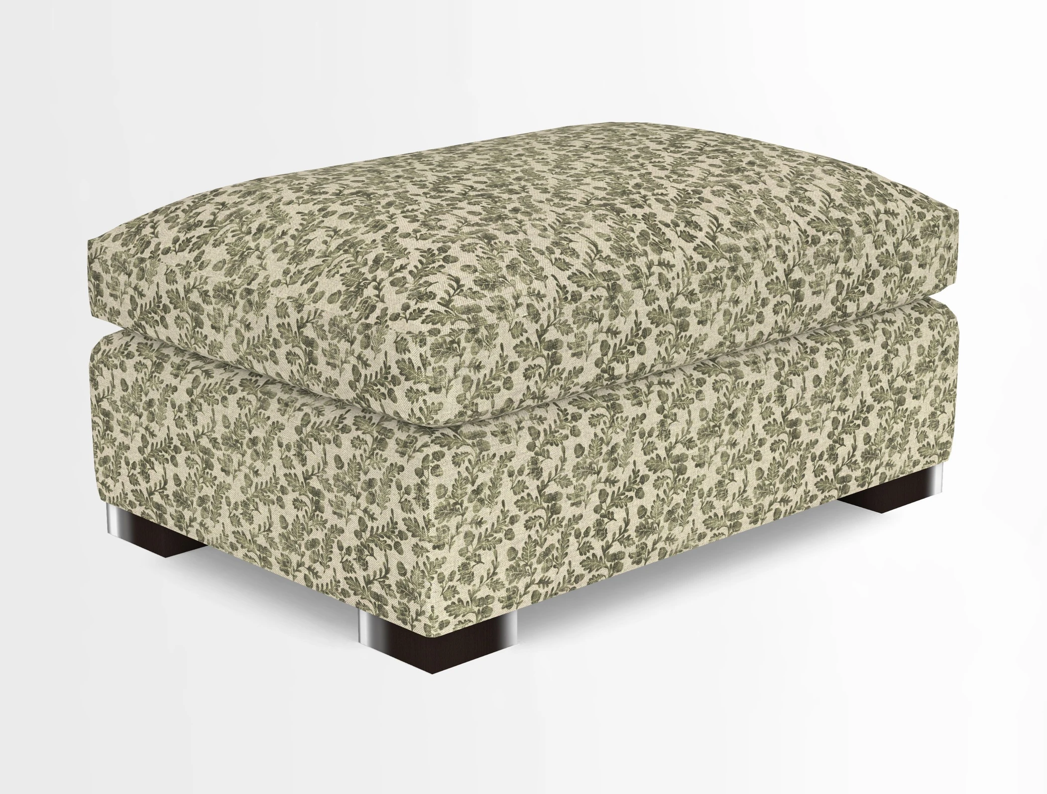 Wadenhoe Storage Footstool in Two Tone Plain Biscuit