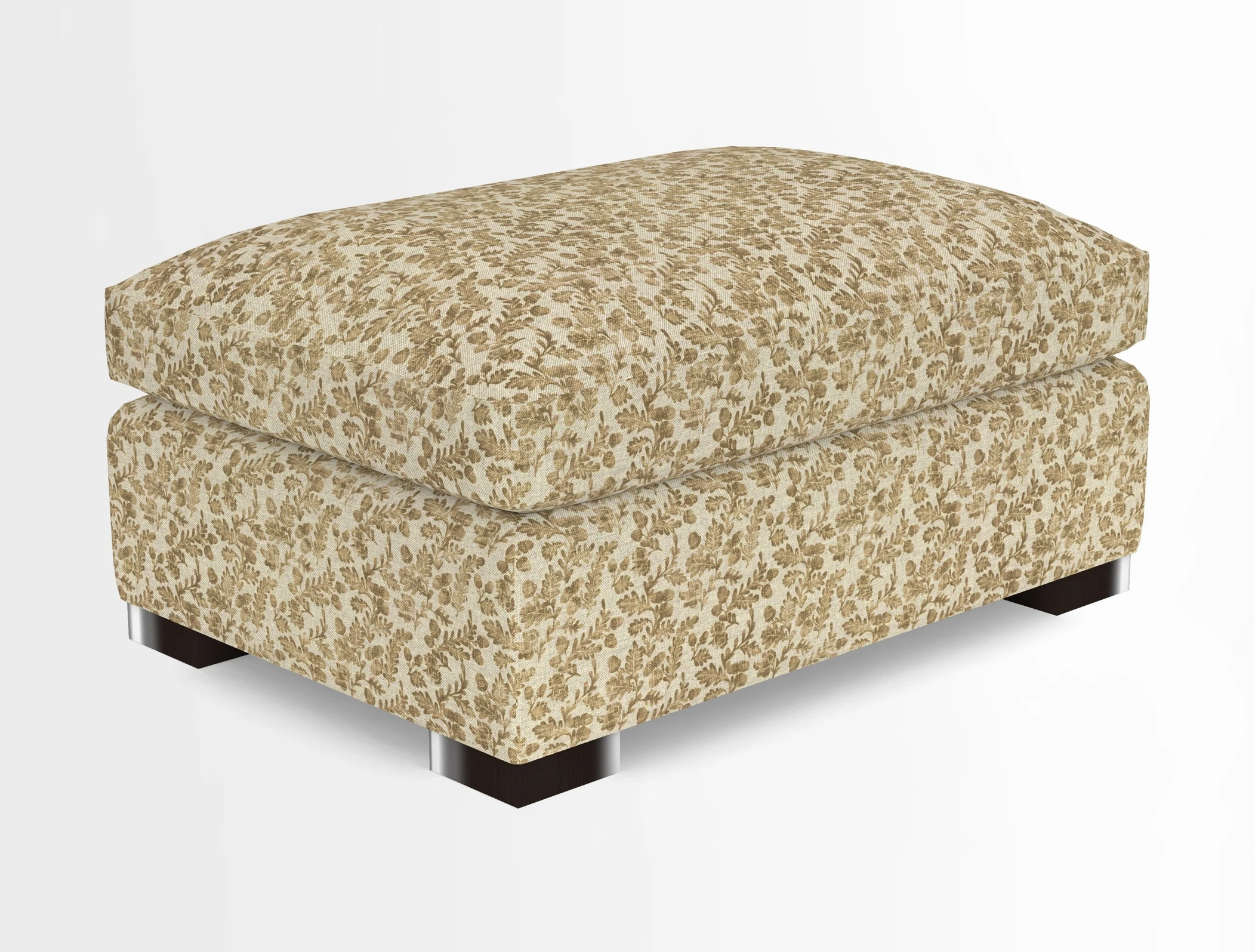 Wadenhoe Storage Footstool in Two Tone Plain Biscuit
