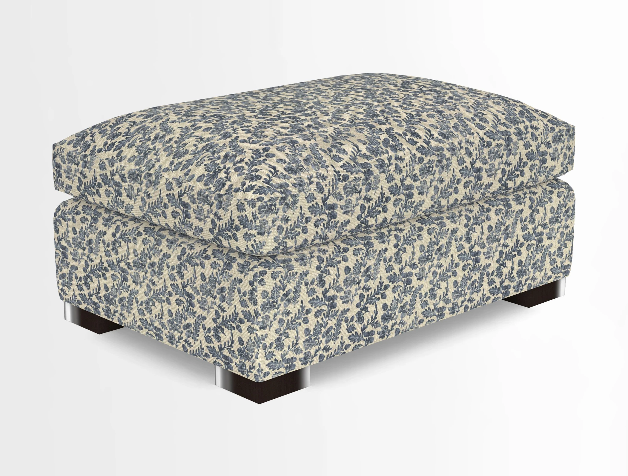 Wadenhoe Storage Footstool in Two Tone Plain Biscuit