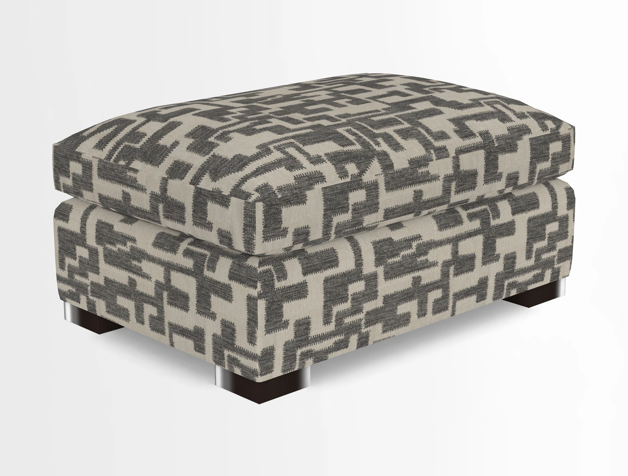 Wadenhoe Storage Footstool in Two Tone Plain Biscuit