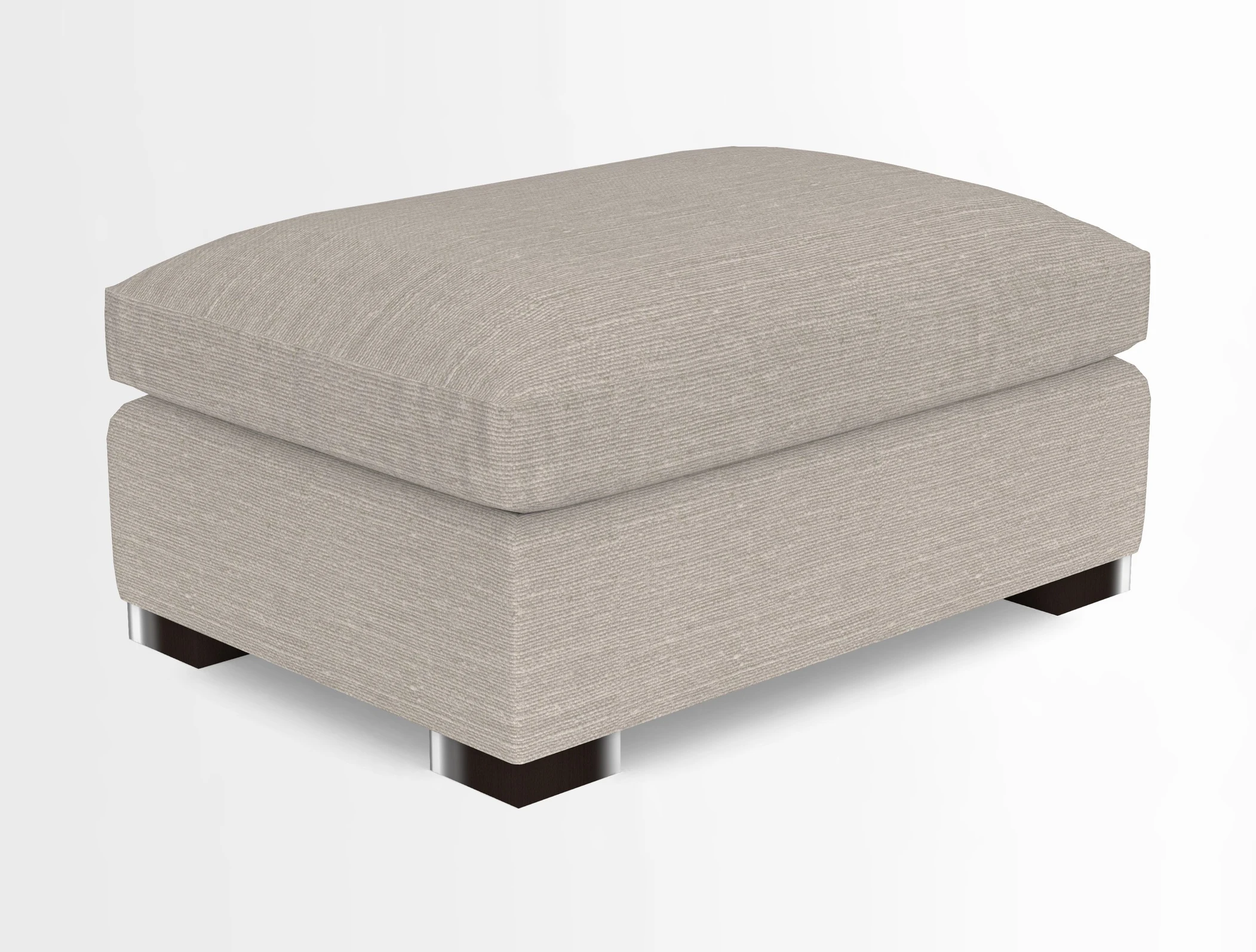 Wadenhoe Storage Footstool in Two Tone Plain Biscuit