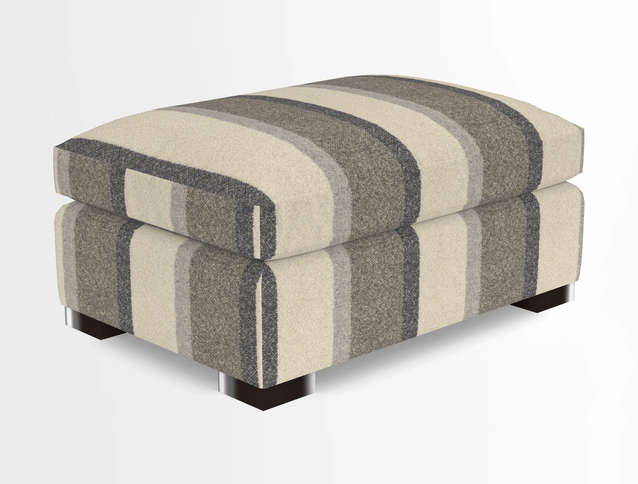 Wadenhoe Storage Footstool in Two Tone Plain Biscuit