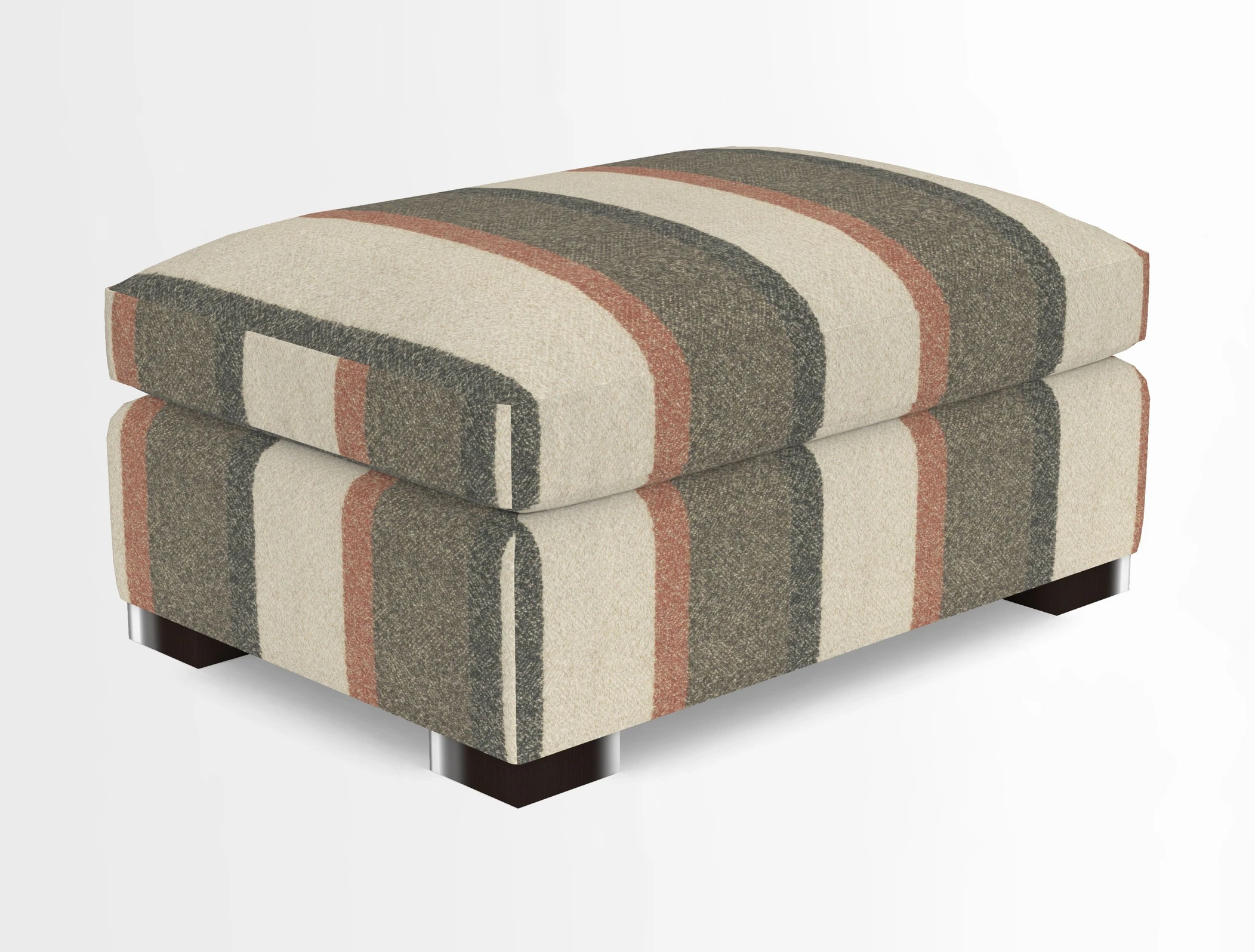 Wadenhoe Storage Footstool in Two Tone Plain Biscuit