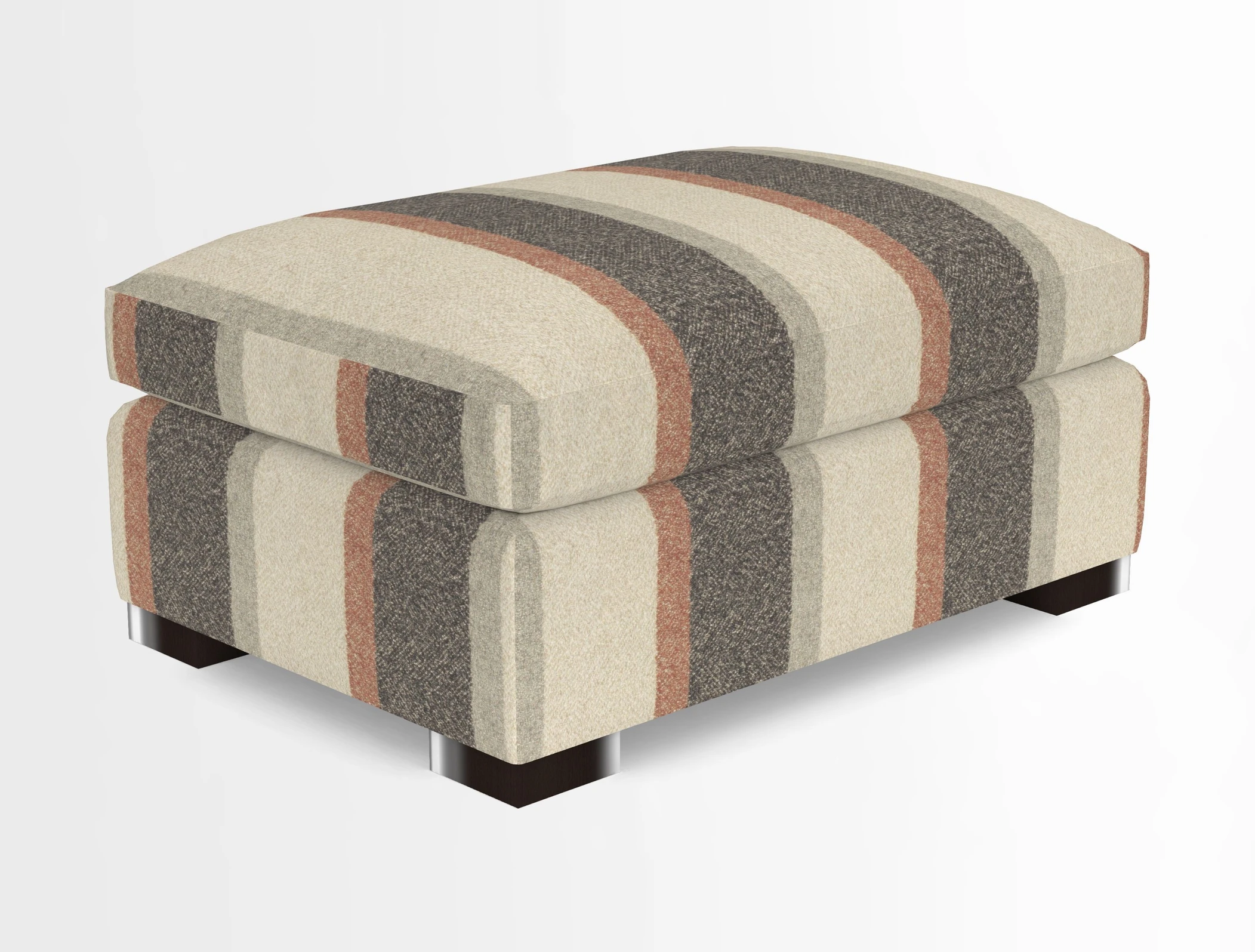Wadenhoe Storage Footstool in Two Tone Plain Biscuit