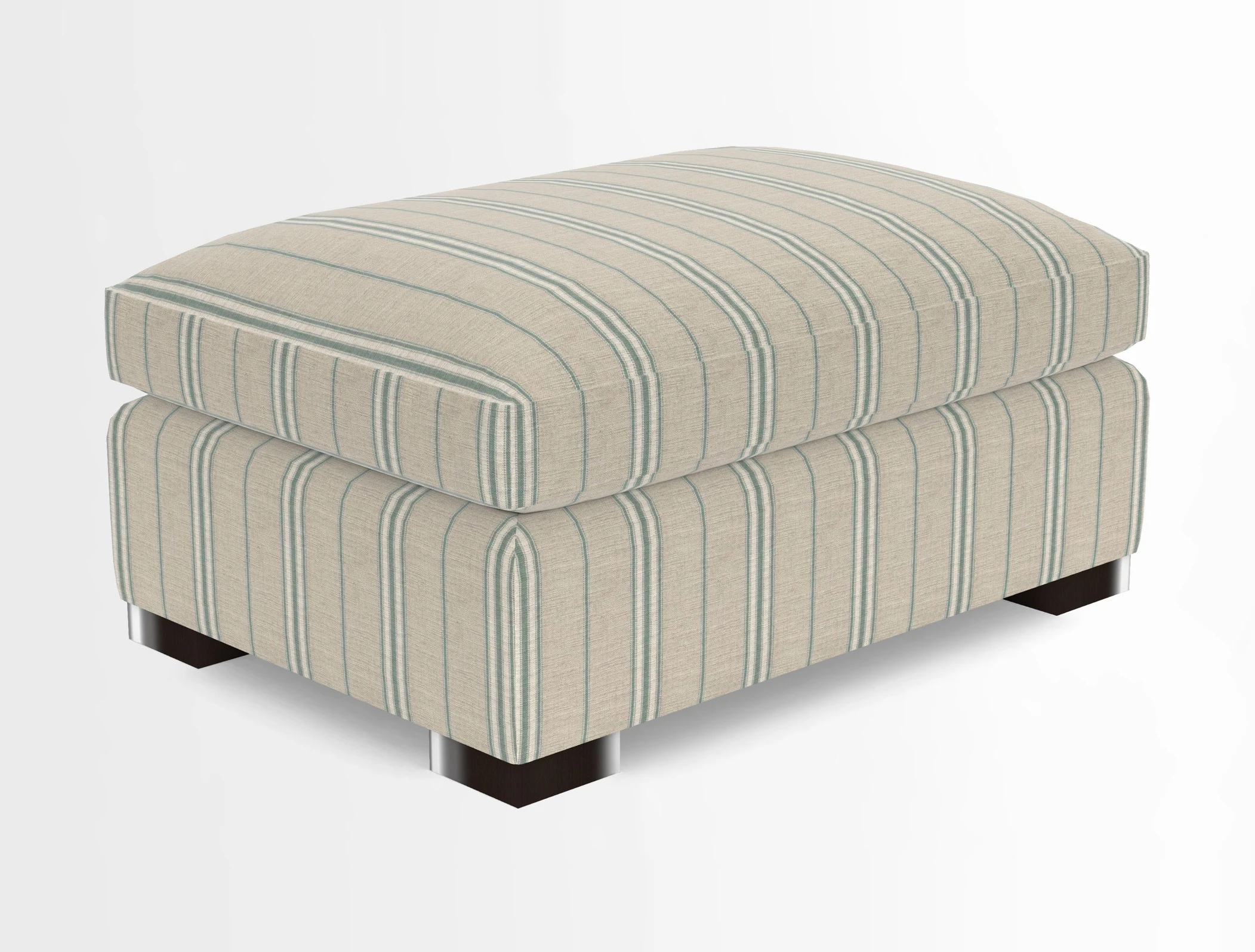 Wadenhoe Storage Footstool in Two Tone Plain Biscuit